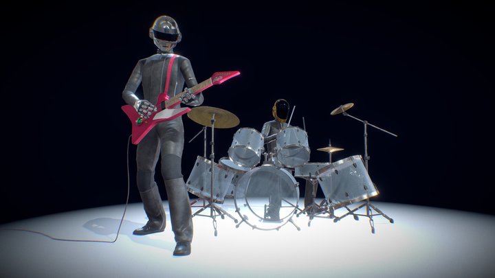Daft Punk Tribute 3D Model