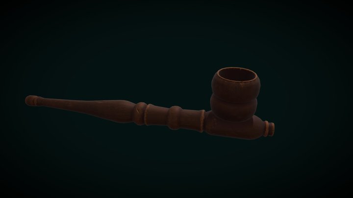 Wooden pipe. 3D Model