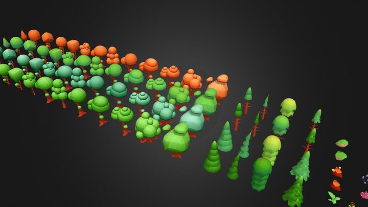 Low Poly Nature Pack Free 3D Model