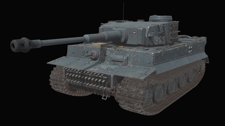 Panzerkampfwagen VI Ausf.H - Tiger 1. Game model 3D Model