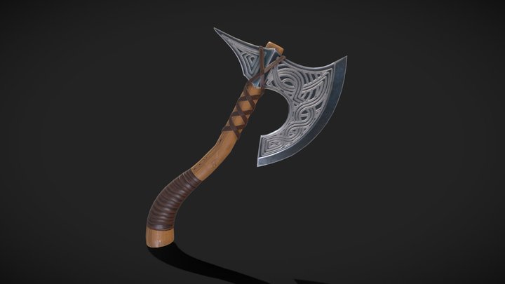 Vikings combat Axe 3D Model