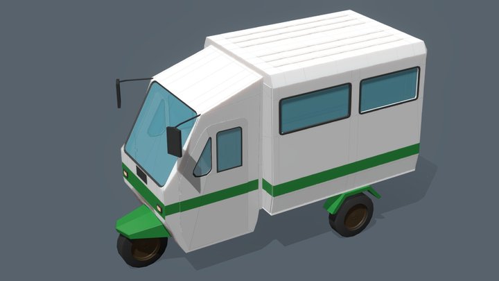 Nepali Tempo | Low poly Vehicle 3D Model