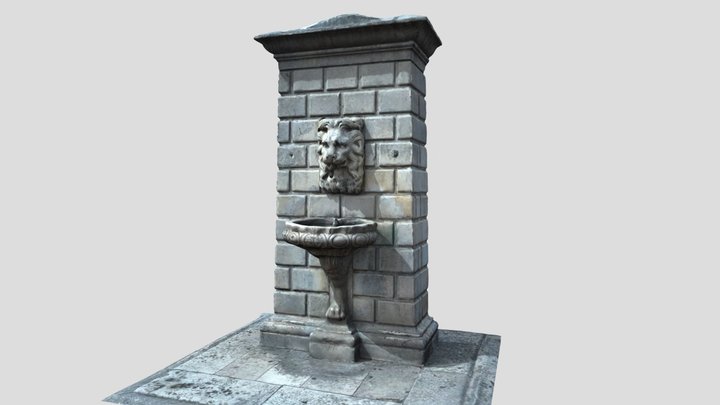 Water Fountain Dubrovnik 3D Model