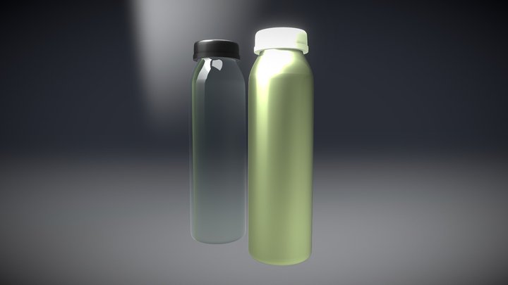 Butelki wizualizacja 3D Model