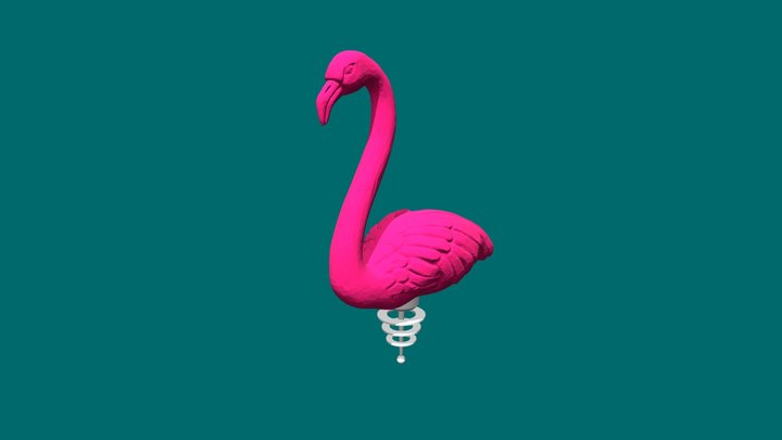Sci-Fi Flamingo 3D Model