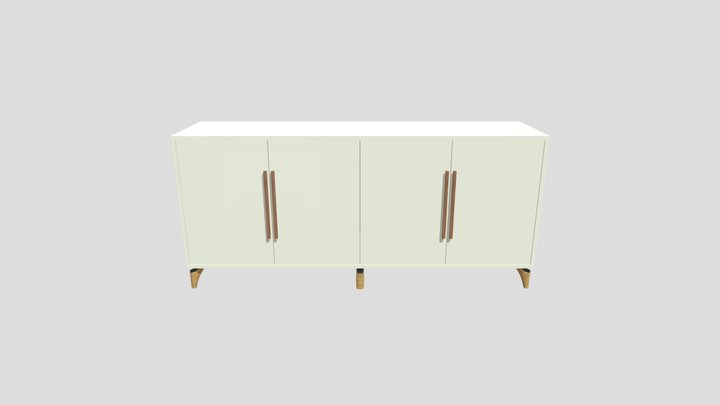4 Door Side Board 3D Model