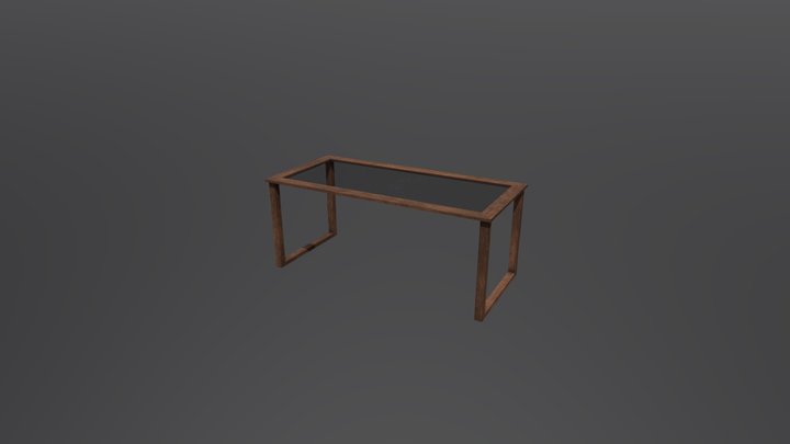 Wooden Coffee Table 3D Model
