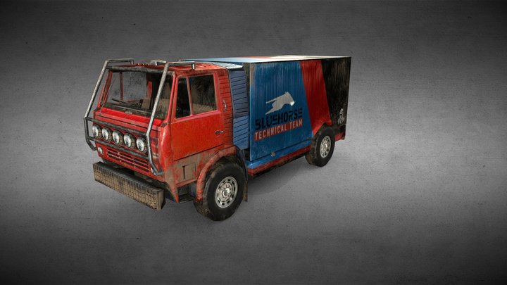 Truck for Mobile games 3D Model