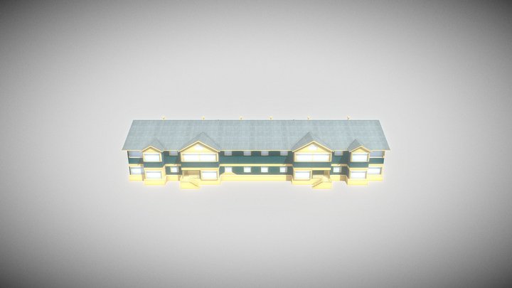 Бамовский дом 2 ТЕКСТУР 2 3D Model