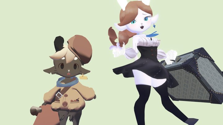 Kuroyagi & Shiroyagi 3D Model