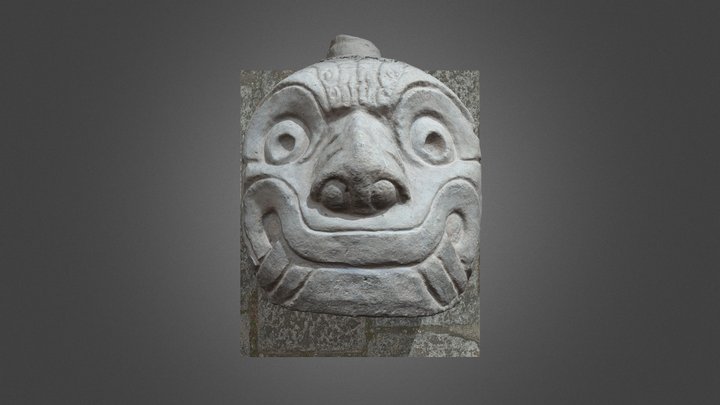 Réplica cabeza clava Chavín 3D Model