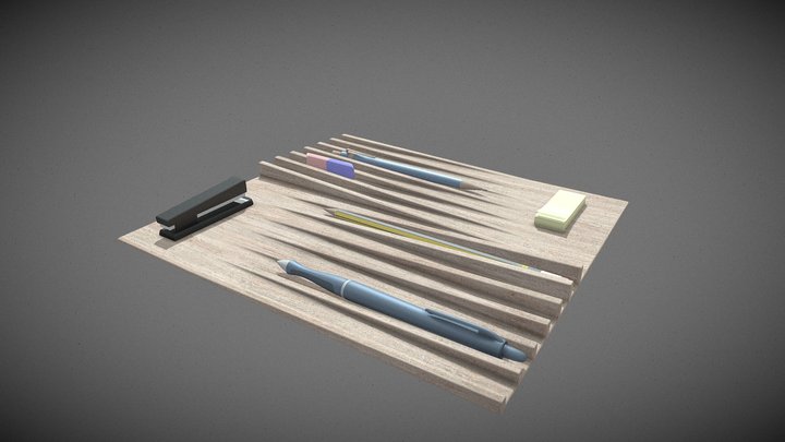Desk organizer for home and office 3D Model