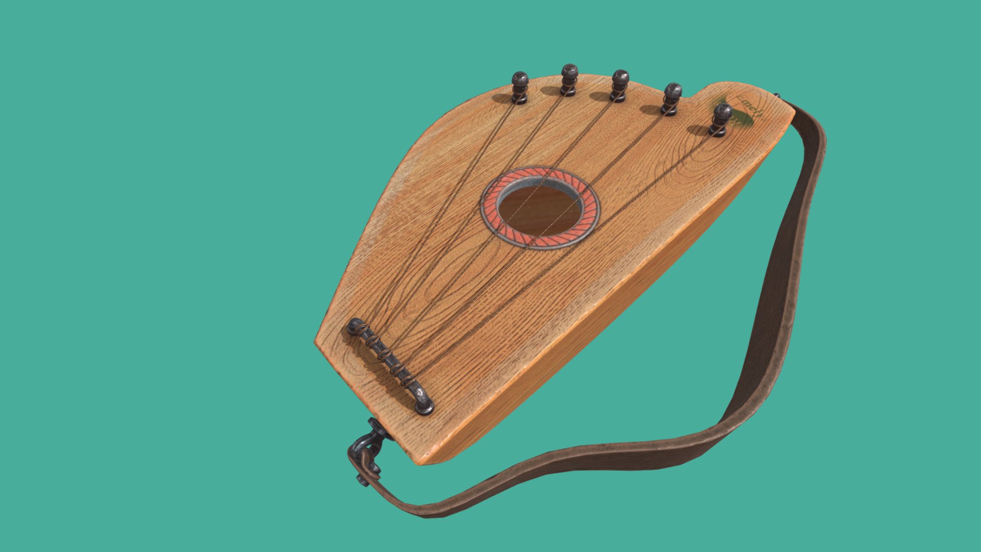 Psaltery Cartoon — Sketchfab embed 3D viewer