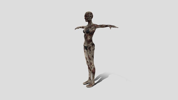 Female Zombies 3D Model
