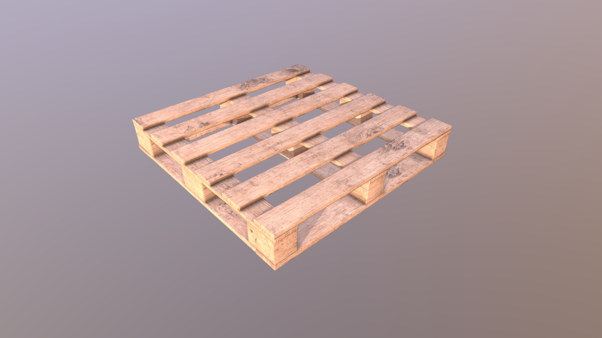 3D model Wooden Pallet - This is a 3D model of the Wooden Pallet. The 3D model is about a wood structure with a wooden frame.