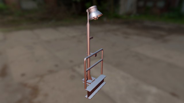 HPS Lighting with Stanchion Support 3D Model