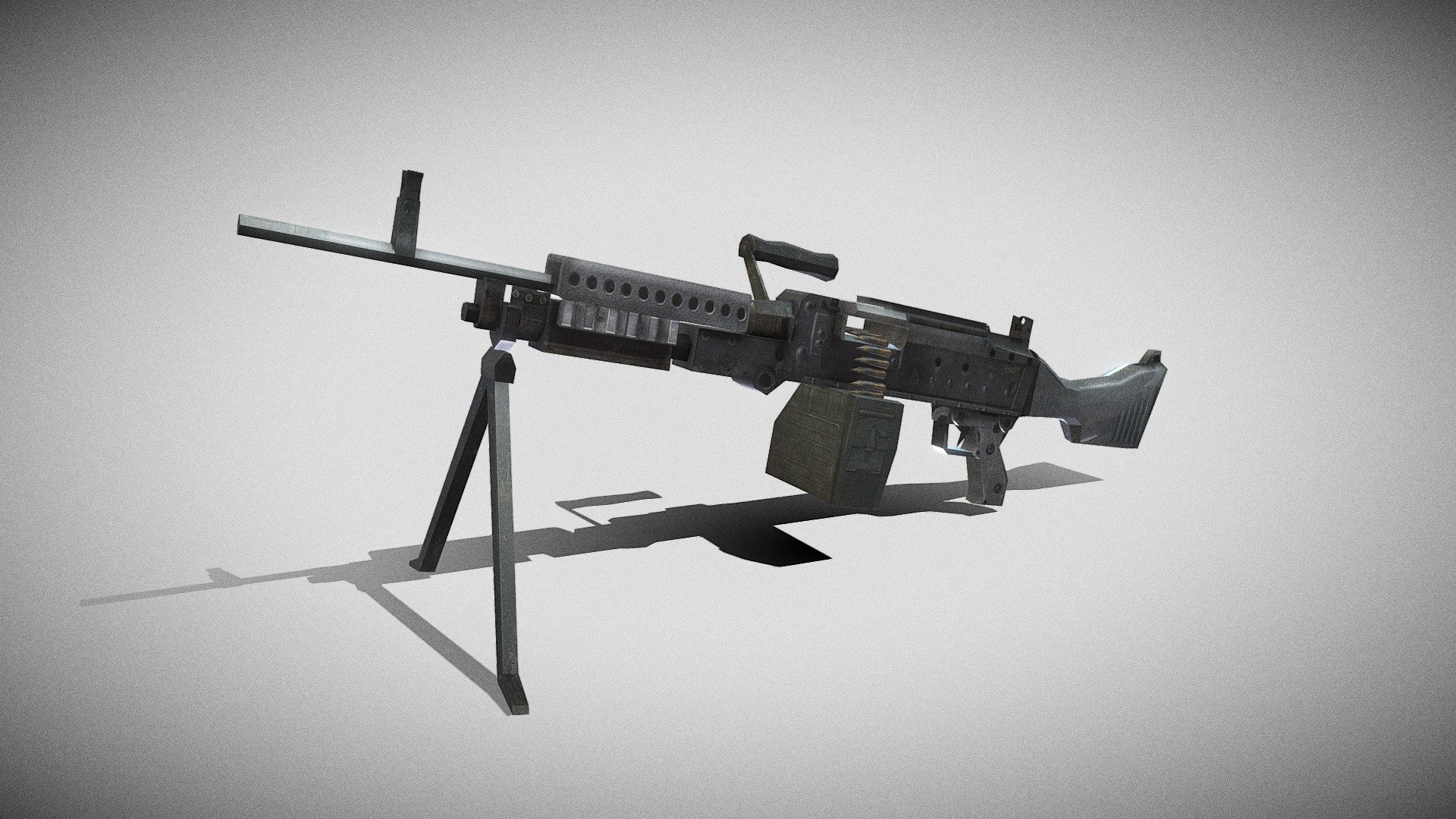 M240 general machine gun 3D model by Ivan008 (hukan008) [80e33fa] Sketchfab