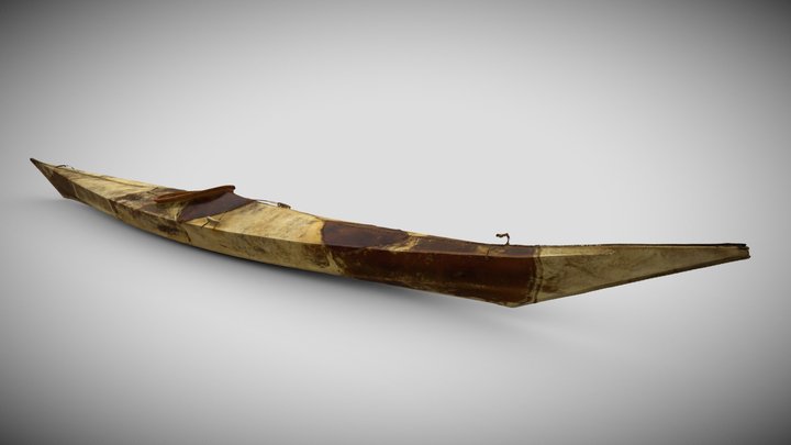 Seal Skin Kayak at Yukon Transportation Museum 3D Model