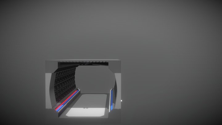 Sci- Fi Corridor Detailed high poly 3D Model