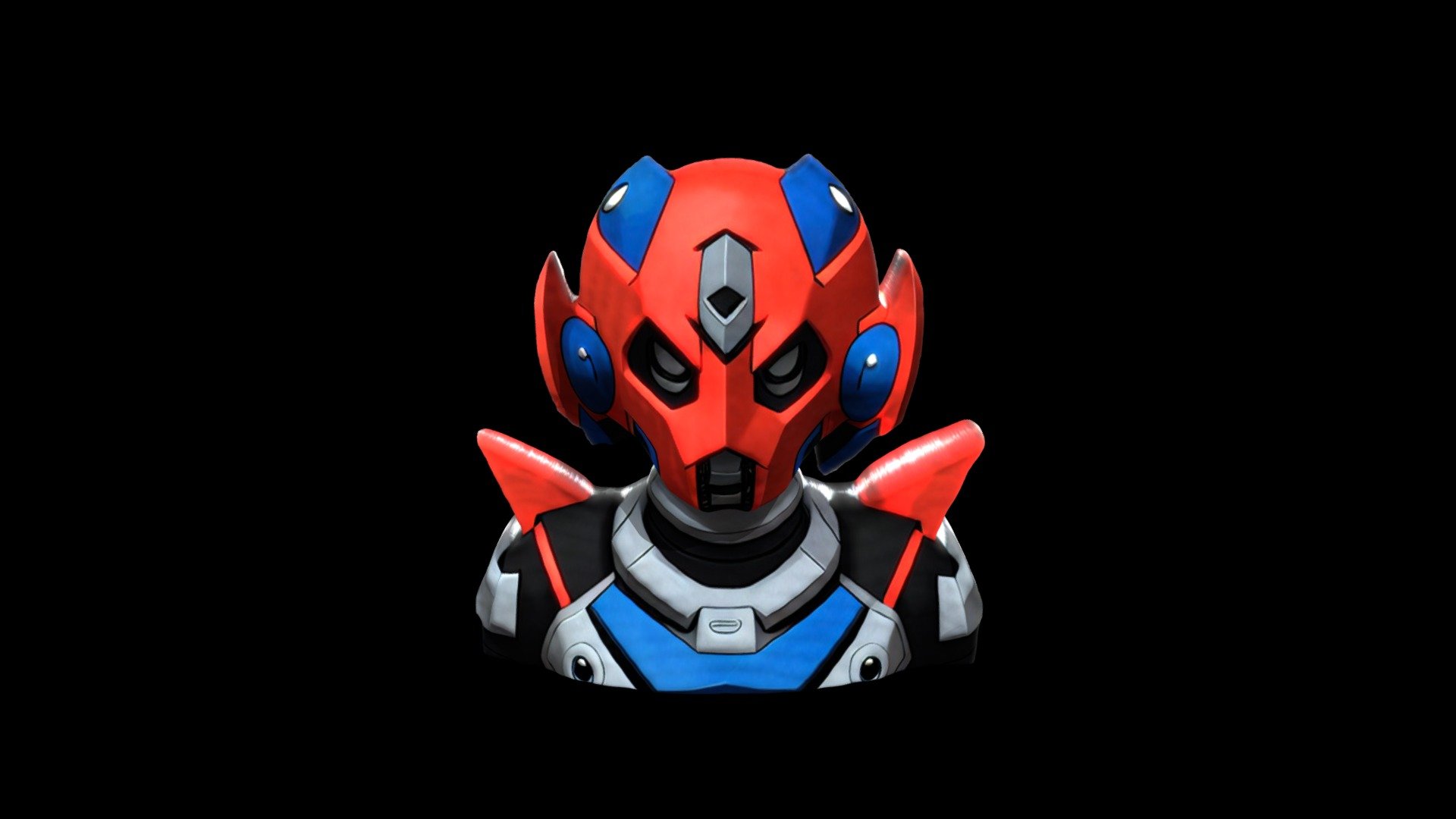 Helmet Mask Robot Cartoon 1291 - Download Free 3D model by klrxyz ...