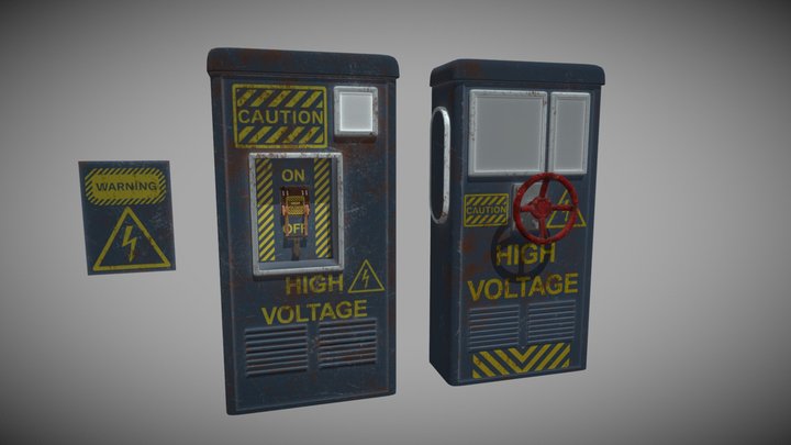 Retro Electrical Switch and Valve 3D Model