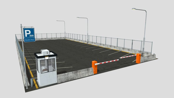 Parking lot 3D Model