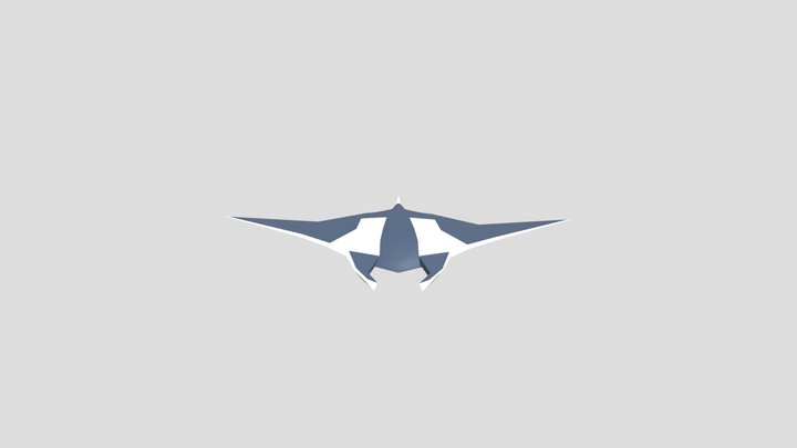 Manta with colour 3D Model