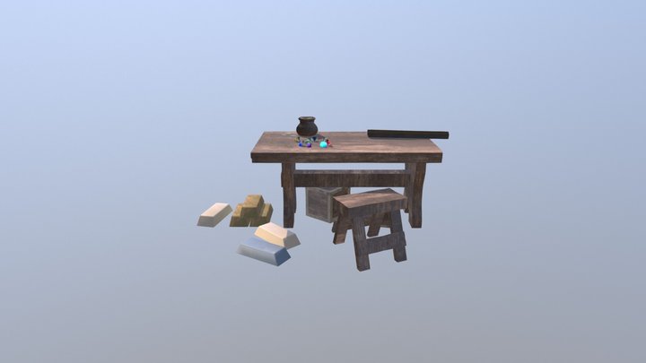 Heritage - Woodworking Table 3D Model