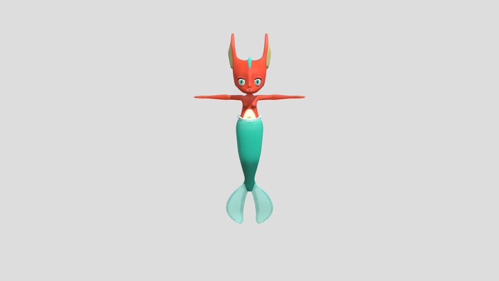 The Little Mermaid Siren 3D Model