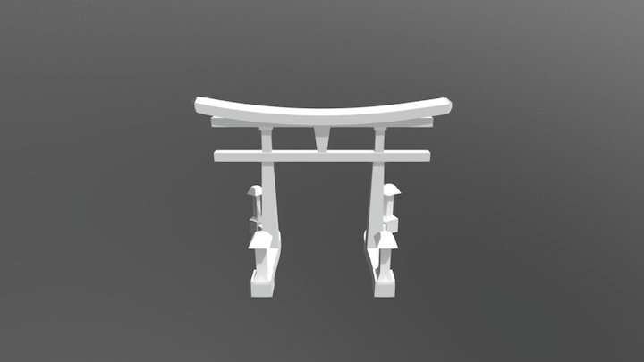 Chinese Gate 1 WIP 3D Model