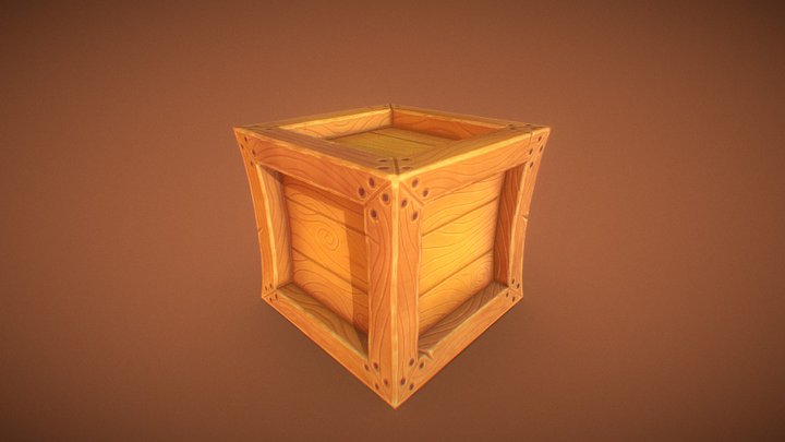 Stylized Crate 3D Model