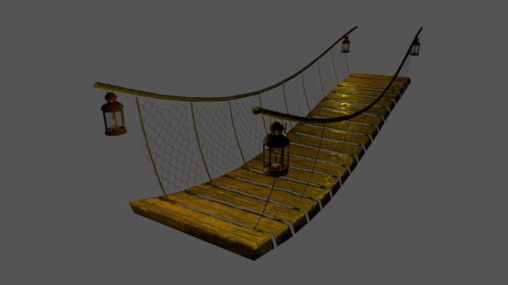 Rope bridge 3D Model