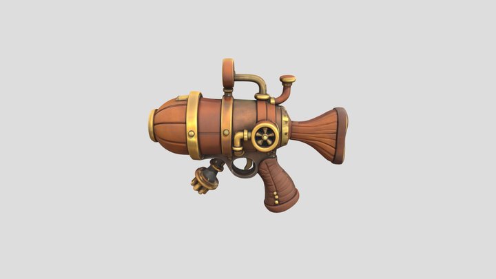 Steampunk Blaster 3D Model