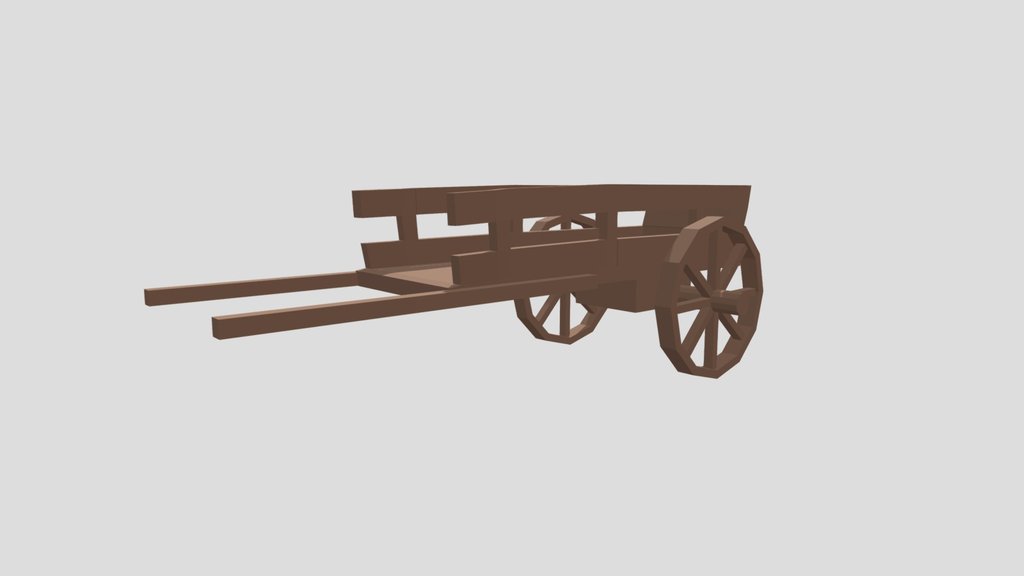 Basic old wooden wagon
