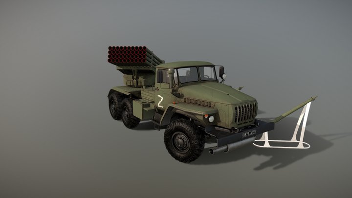 Урал-4320 "Град" / Grad BM-21 3D Model