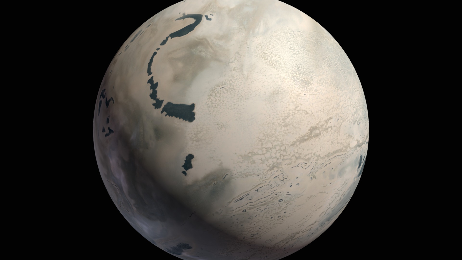 3D model Planet Sno - This is a 3D model of the Planet Sno. The 3D model is about a planet with a black background.