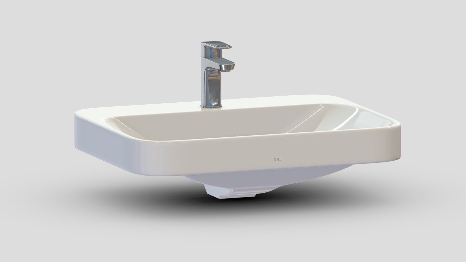 TOTO ARVINA Lavatory Rectangle Big - Buy Royalty Free 3D Model By ...