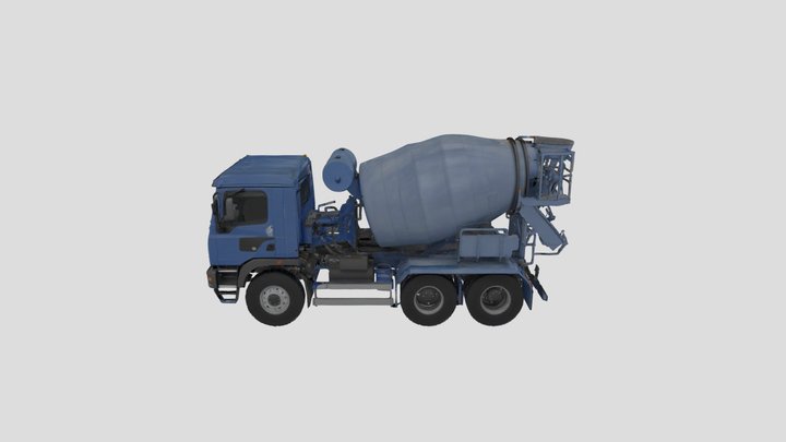 Conrete Mixer Truck _texture 3D Model