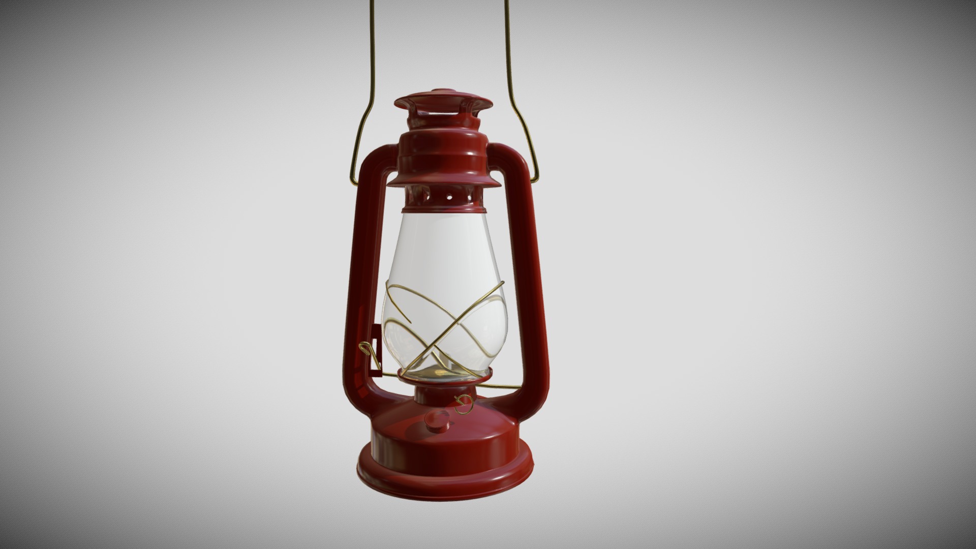 3D model Oil Lantern - This is a 3D model of the Oil Lantern. The 3D model is about a red and white fire hydrant.