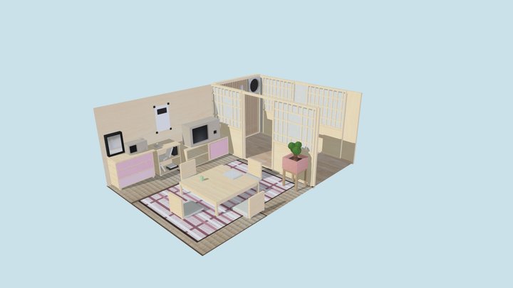 Japanese interior 3D Model