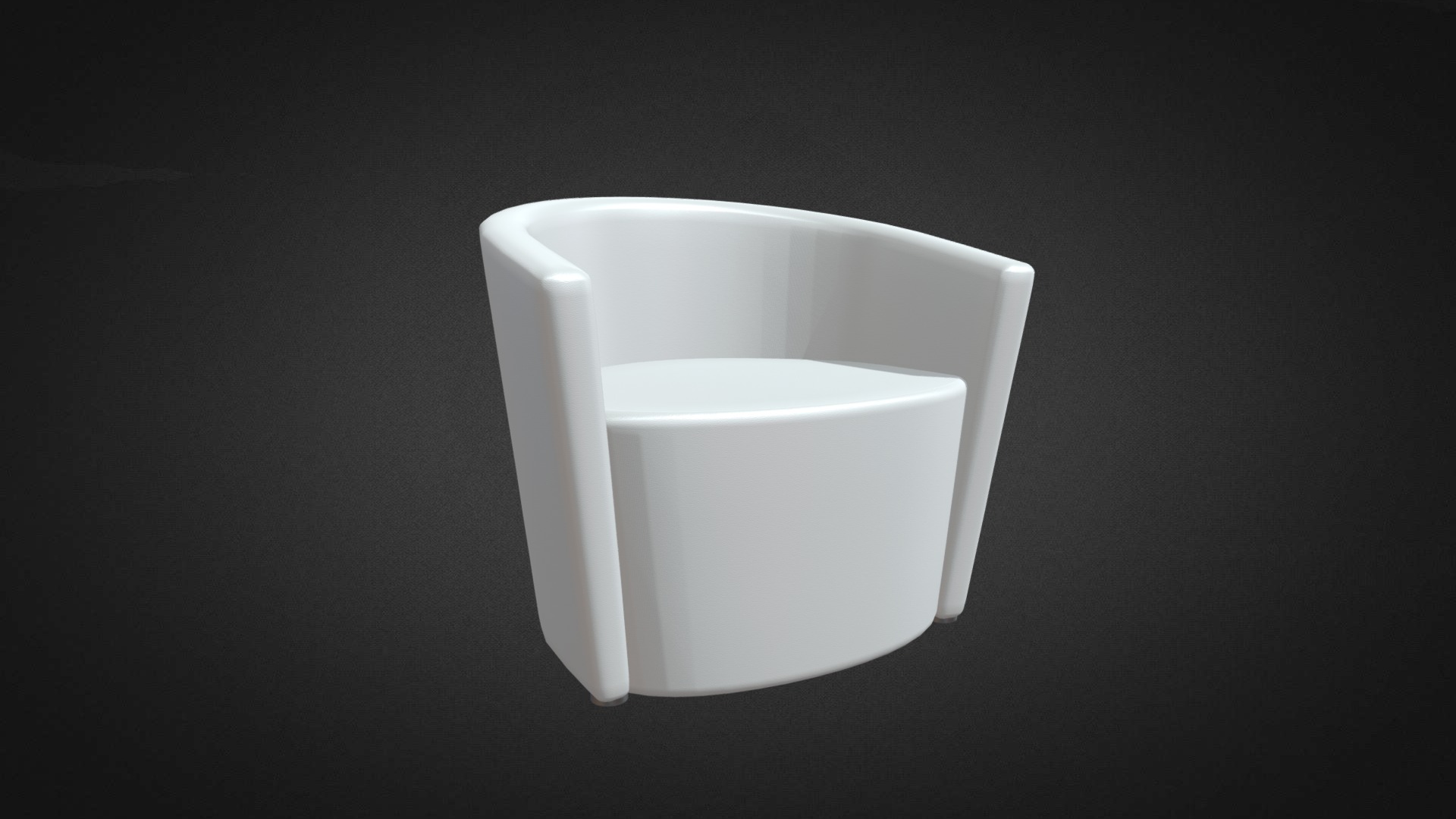3D model Dott Chair Hire - This is a 3D model of the Dott Chair Hire. The 3D model is about a white square object.