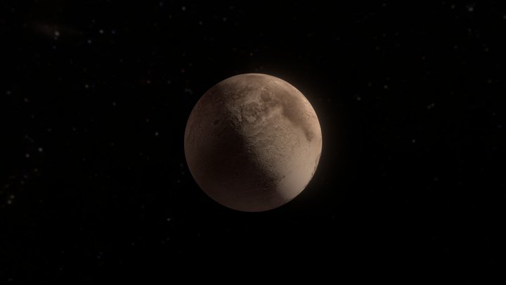 Planet Pluto 3D Model
