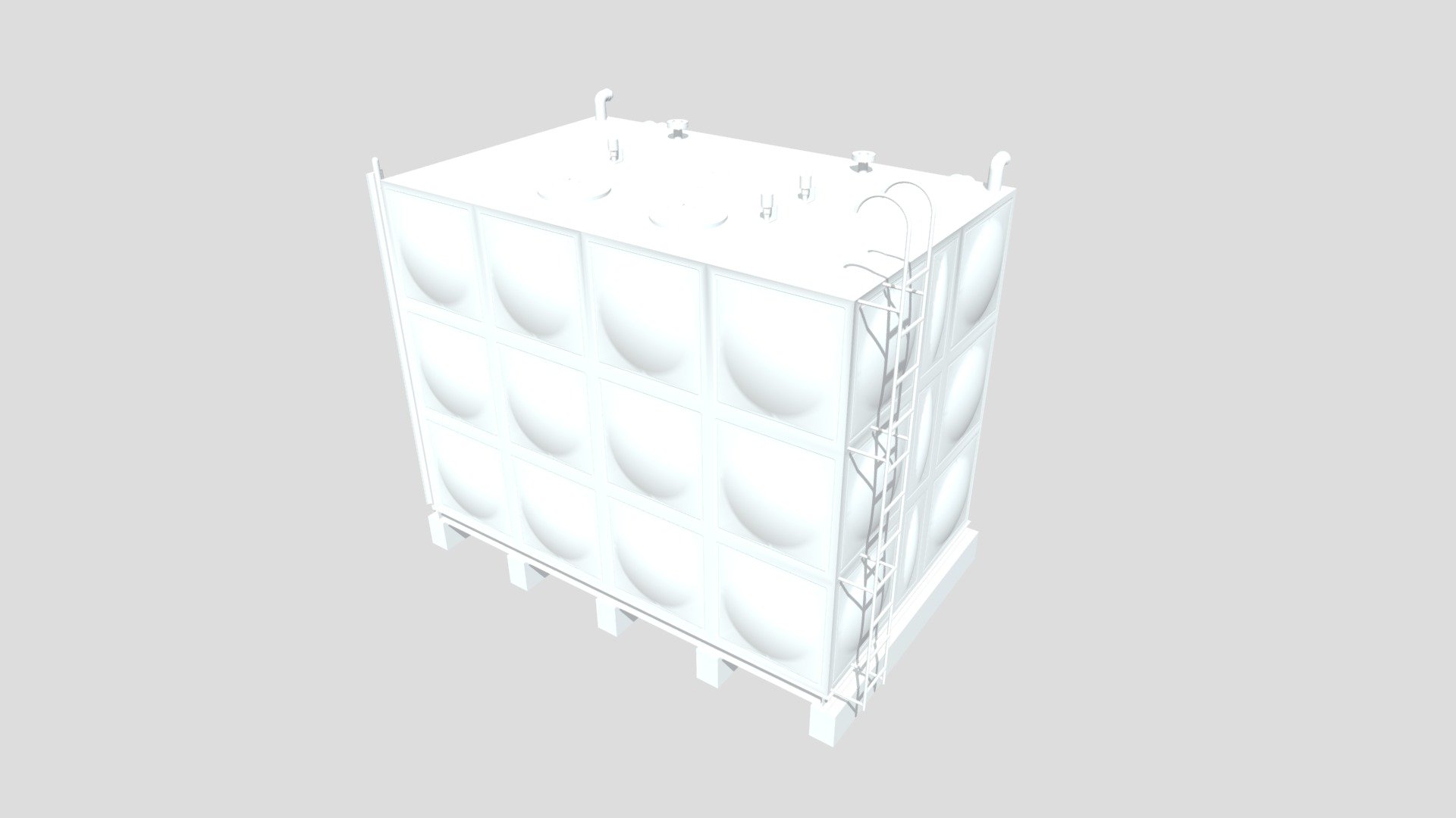 Modular Tank Stainless Steel 4*2.5*3 Meter - 3D model by ...