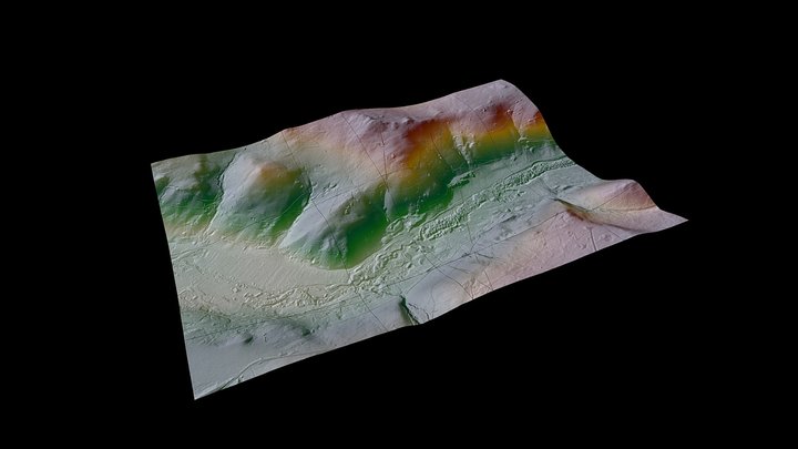 French Gulch 3D Model-LiDAR DEM & Mine Workings 3D Model