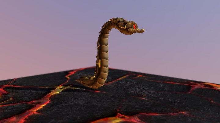 Lava Worm 3D Model