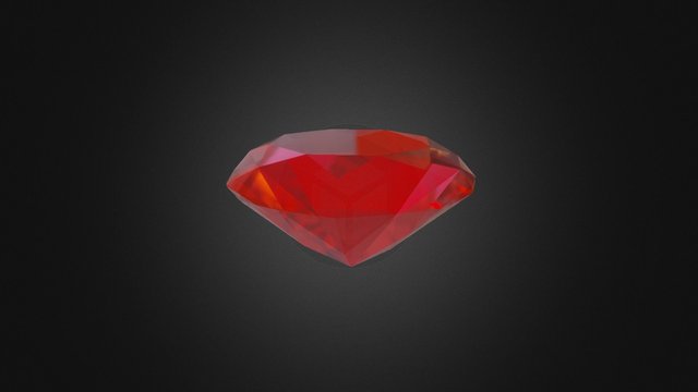 Diamond Cut Ruby 3D Model
