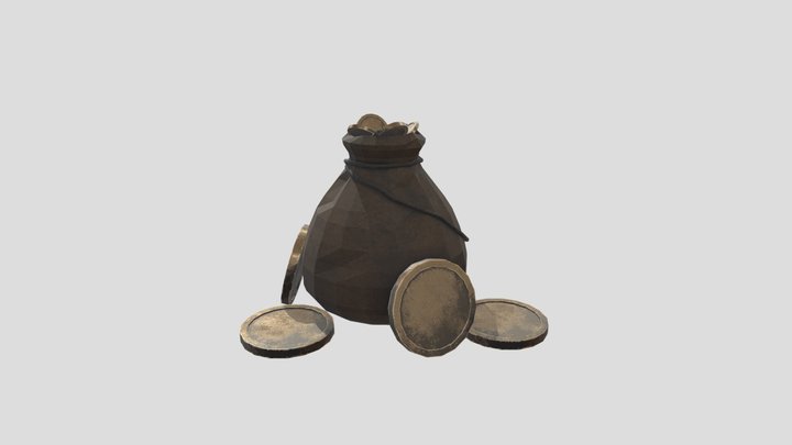 Coin bag prop 3D Model