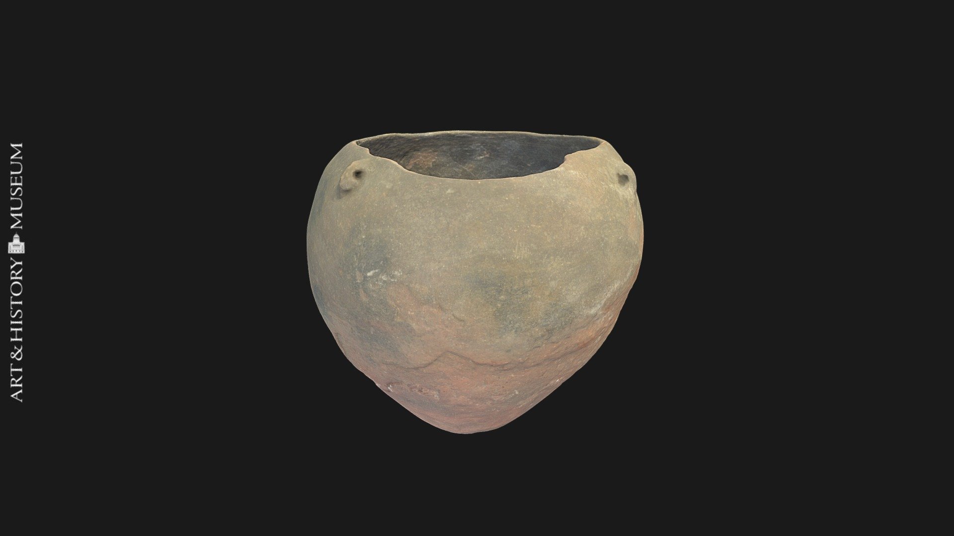 Deep bowl with receding rim and buttons — Sketchfab embed 3D viewer