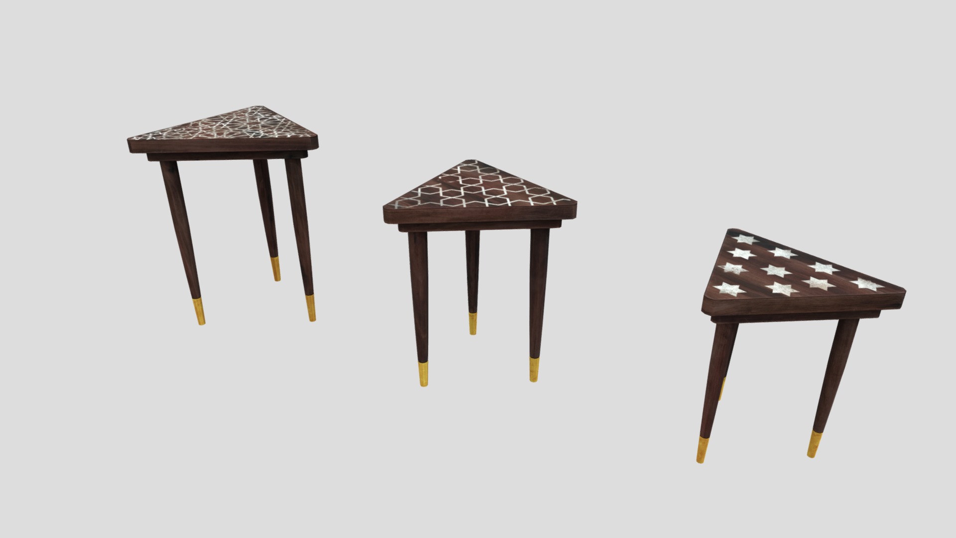 3D model Chair_08 - This is a 3D model of the Chair_08. The 3D model is about a group of wooden tables.