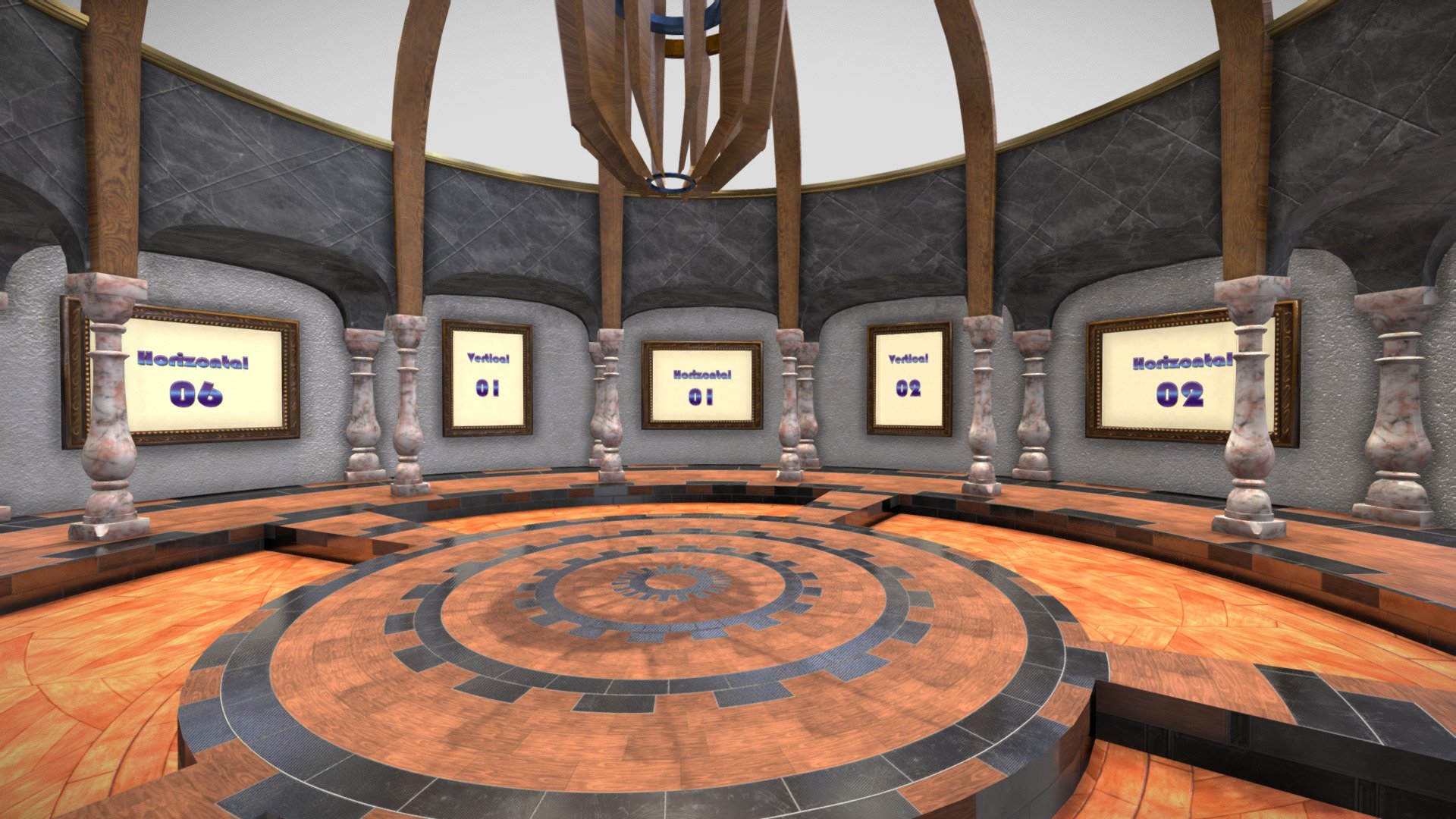 VR Gallery Round PBR